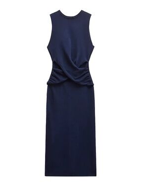 knotted asymmetric dress zw collection Zara - Zw Collection Asymmetric Mini Dress - Black - S